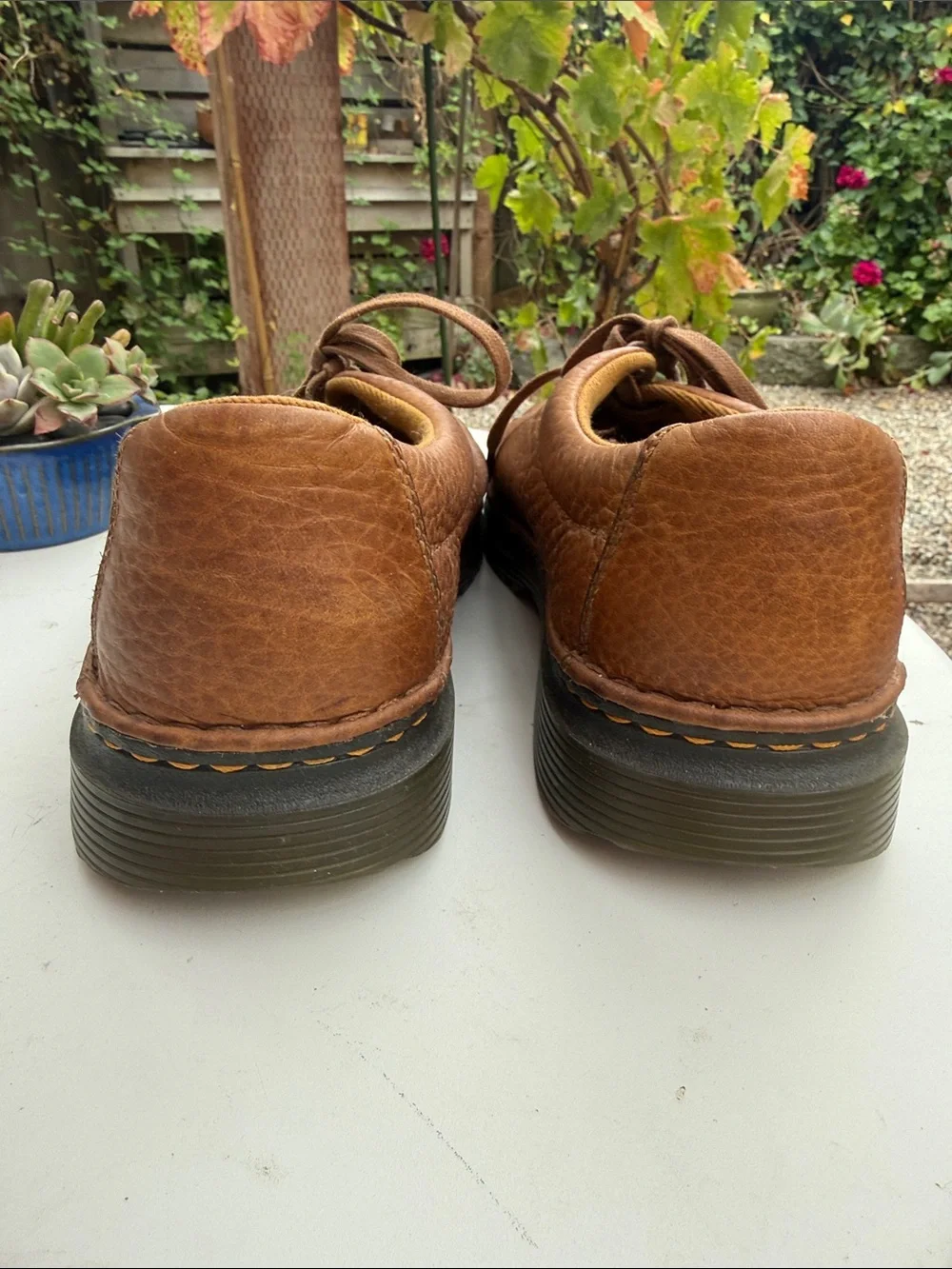 Dr. Martens Brown Leather Lace-Up Oxfords